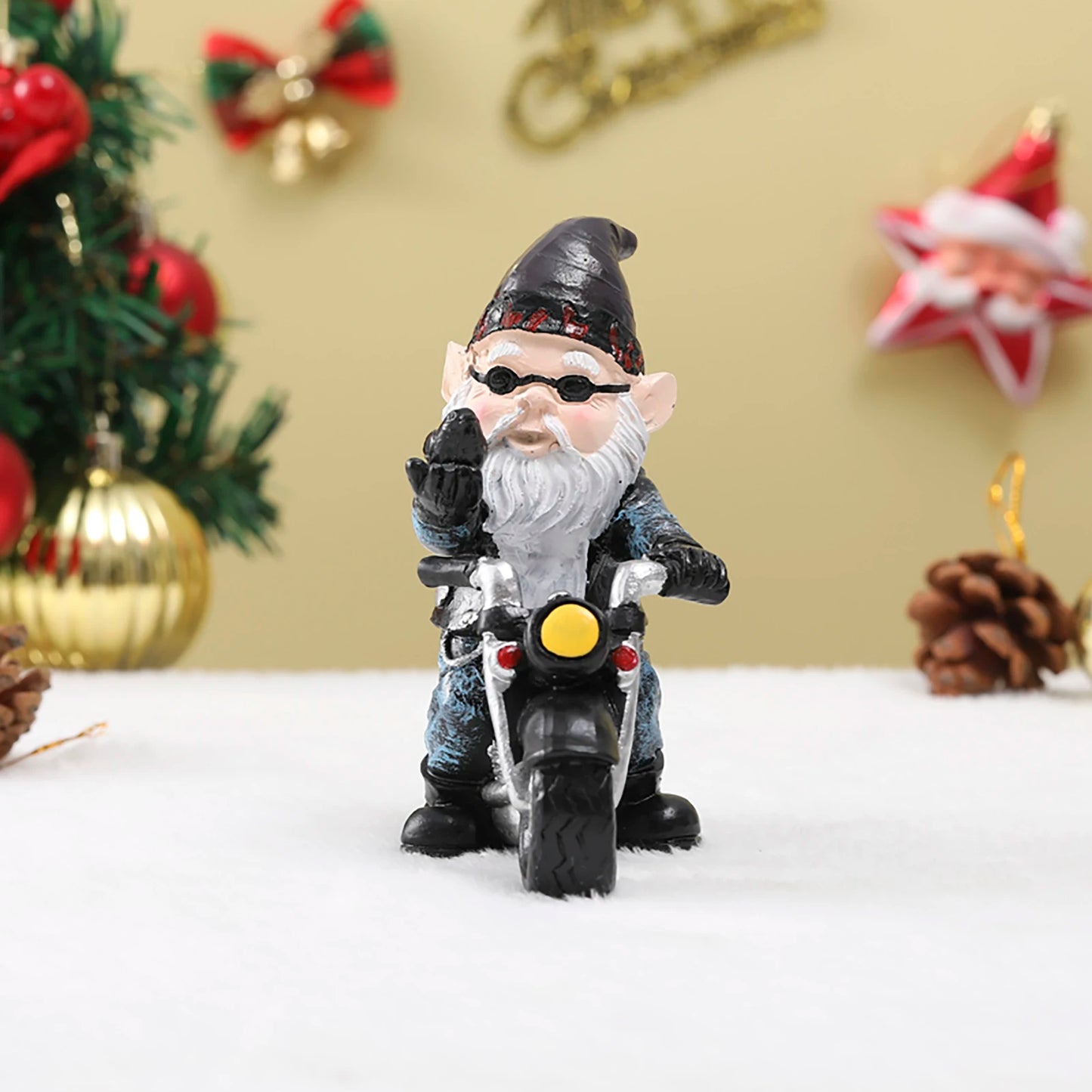 Resin Gnome Statue Waterproof Mini Decor Statue Pastoral Landscape Ornaments Suitable for Outdoor Yard Patio Decoration