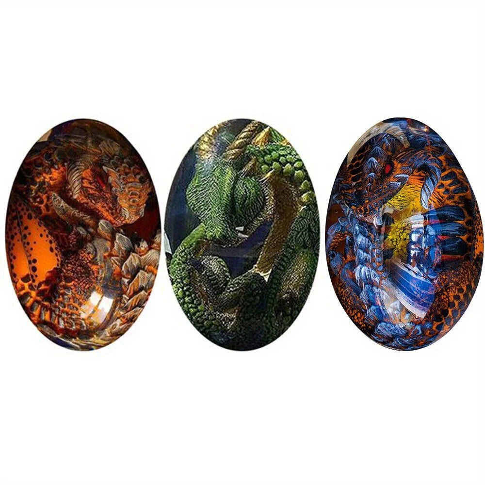 Crystal Transparent Resin Statue Dragon Egg Lava Dinosaur Souvenir Decor Gift