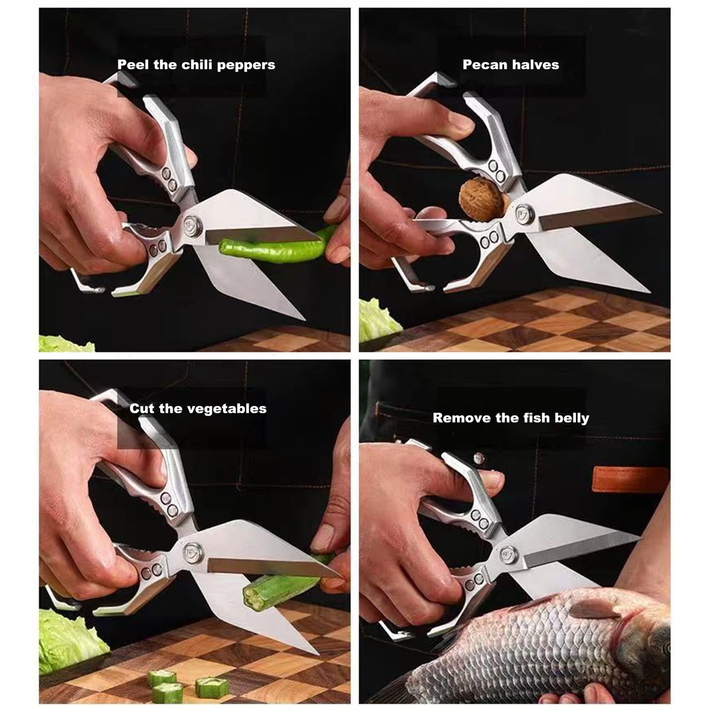 Kitchen Scissors Stainless Steel Heavy Duty Scissors Cooking Shears for Chicken/Poultry/Fish/Meat/Vegetables/Herbs/BBQ