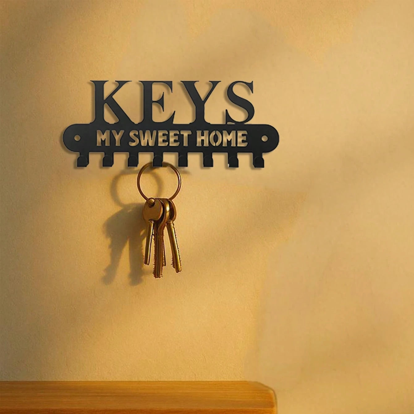"Gothic Metal Key Holder – Wall-Mounted Rack | Dark Academia Decor | Housewarming Gift"