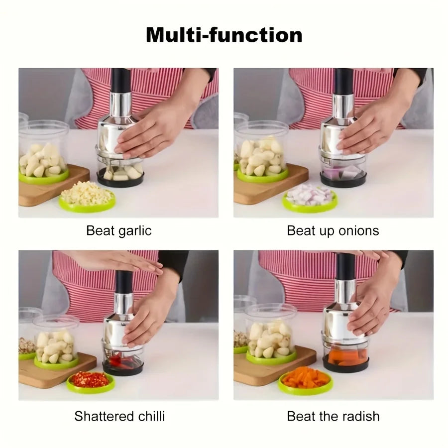 Stainless Steel Garlic Press Crusher Manual Garlic Mincer Chopping Garlic Tools Fruit Vegetable Slicer Tools Kitchen Accessories