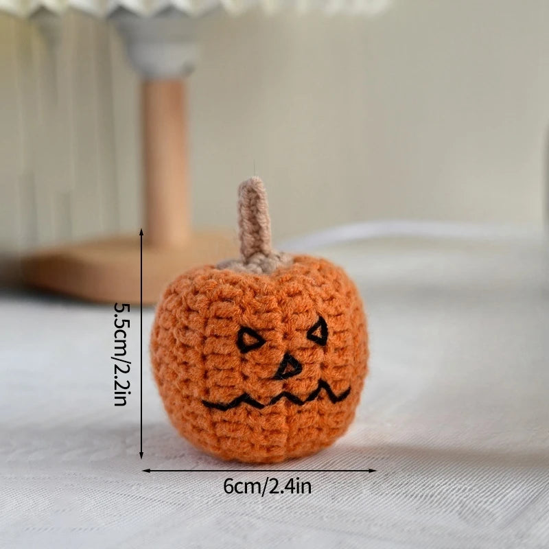 Halloween Pumpkins Crochet Punpkin Ghost Sunflower Desktop Ornament Decoration Halloweren Gift Potted Plant Summerween