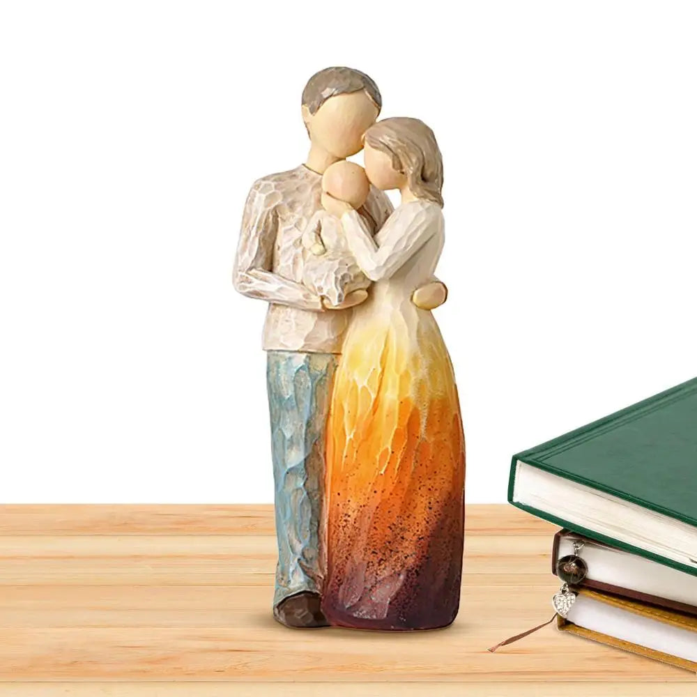 Nordic Angel Love Family Resin Figure Figurine Ornaments Family Happy Time Home Decor Crafts Statue Mother's Day Birthday Gifts
