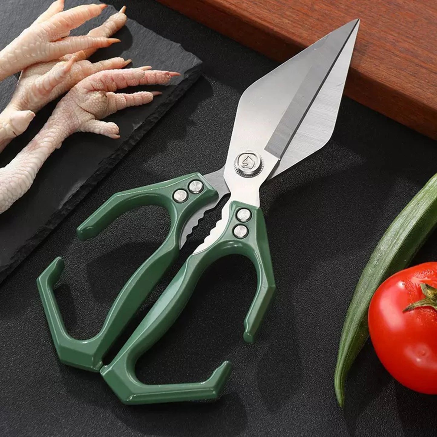 Kitchen Shears Stainless Steel Kitchen Scissors Poultry Scissors for Chicken/Poultry/Fish/Meat/Vegetables/Herbs/BBQ