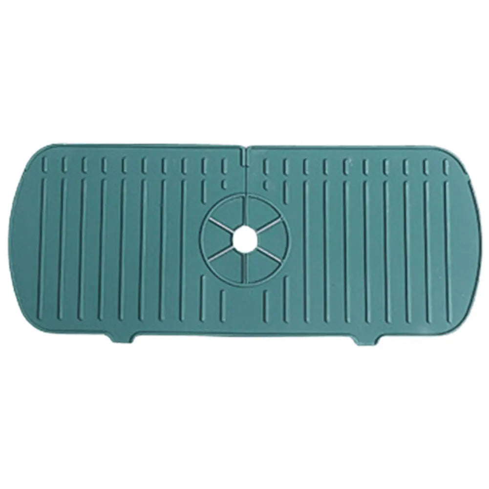 Silicone Drain Pad Countertop Protector Water Splash Catcher Mats Double-sided Faucet Splash Guard Tray Bathroom Kitchen Gadgets