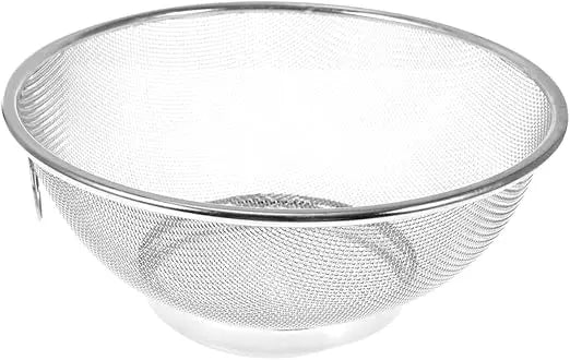 Stainless Steel Strainer Basket Vegetable and Fruit Drain Basket for Washing Rice Fine Mesh Design for Kitchen Use Compact and