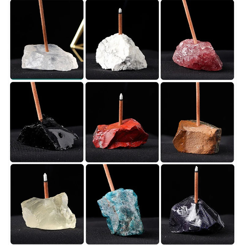 2-3cm Natural Crystal Amethyst Rose Quartz Raw Stone Incense Holder Irregular Ore Mineral Specimen Energy Healing Home Decor