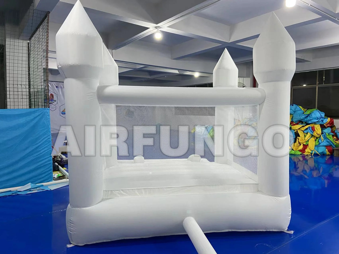 Kids 9x9x7ft Soft Play White Bounce House With Slide Ball Pit Party Customization Inflatable Mini Bouncy Castle With Blower
