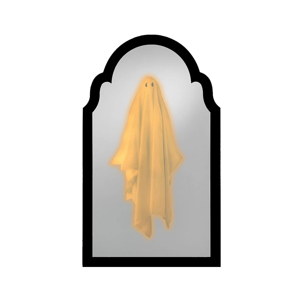 NEW Ghost Mirror Halloween Decorations Night Light Spooky Apparition Halloween Hologram Ghost Mirror Prank Halloween Party Decor