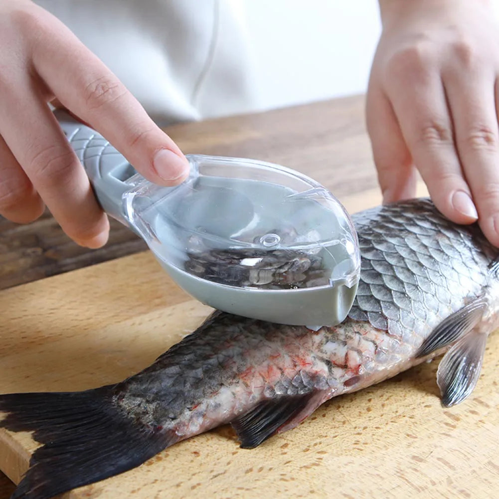 Plastic Fish Scale Remover Unique Design Knife Cleaning Peeler Flying-proof Ergonomic Handle for Home Kitchen Cooking