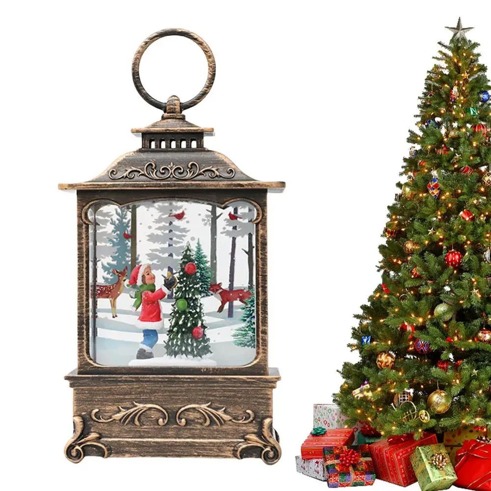 Christmas Wind Chime Snow Globe Music Box Snowflake Lantern Festive Holiday Decoration Gift Home Decoration Accessories