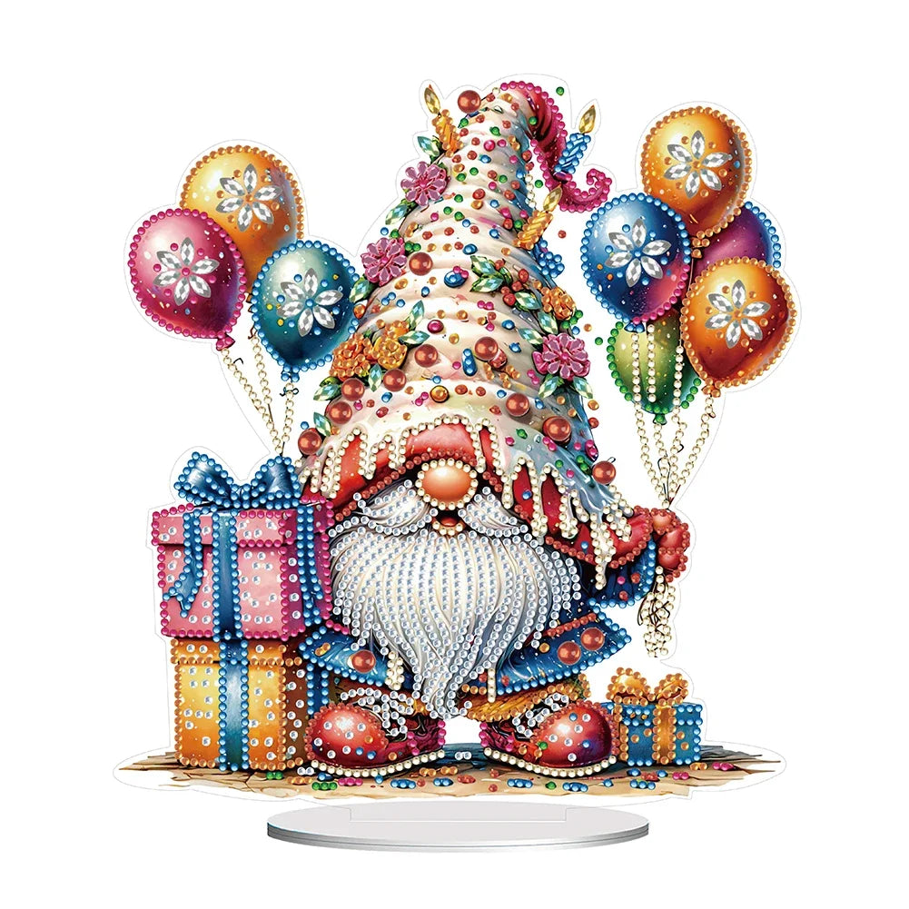 Special Shape Table Top Diamond Painting Ornament Kits Cute Gnome Diamond Painting Desktop Decorations Bedroom Table Decoration