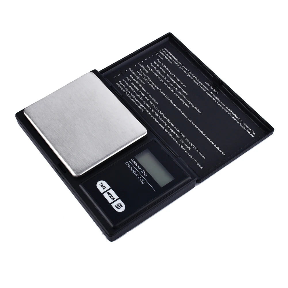 200g X 0.01g Digital Scale Portable Gram Jewelry Gold Silver Herb Digital Scale Kitchen Scale Home Supplies Scale