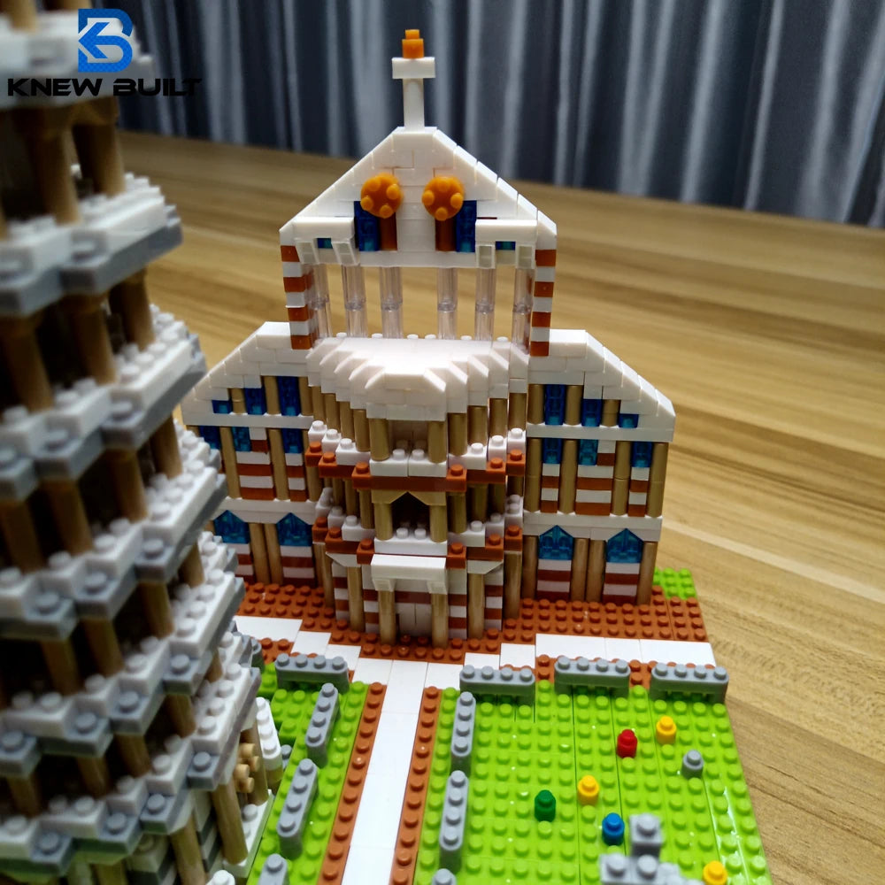 Leaning Tower of Pisa Micro Mini Building Blocks Toys-Cubicle and Home Décor,Historical Enthusiasts'Collectible,Educational