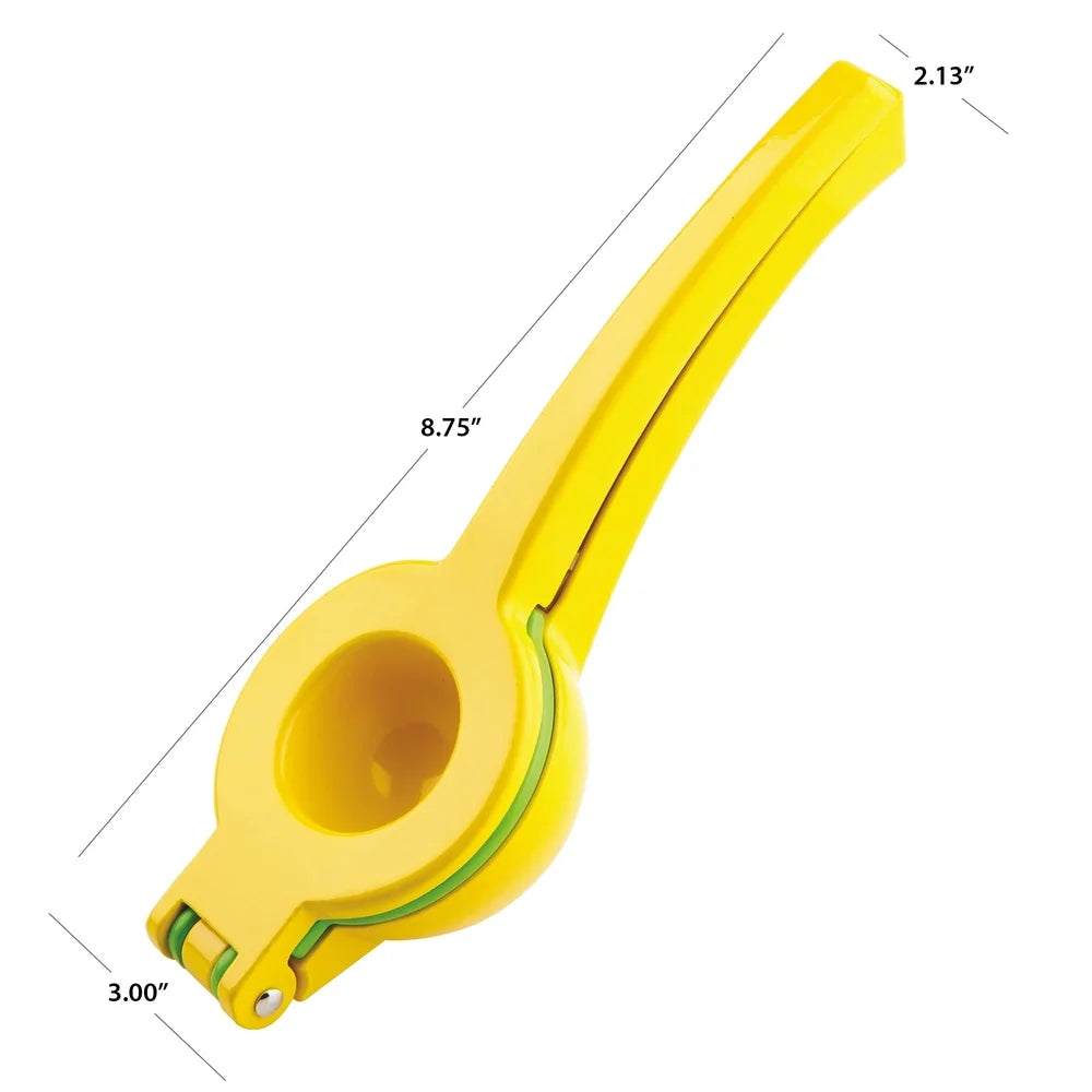 2-in-1 Lemon Lime Squeezer Dual-Cavity Juicer Heavy-Duty Aluminum Construction Ergonomic Handles Dishwasher Safe Kitchen Gadget
