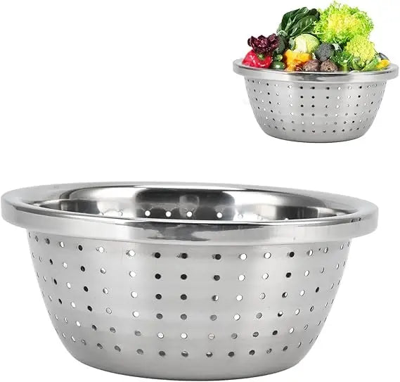 Vegetable Washing Basket, Rustproof Fruit Washing Basket, Stainless Steel Veggie Washing Bowl, Multifunction Kitchen Colander fo