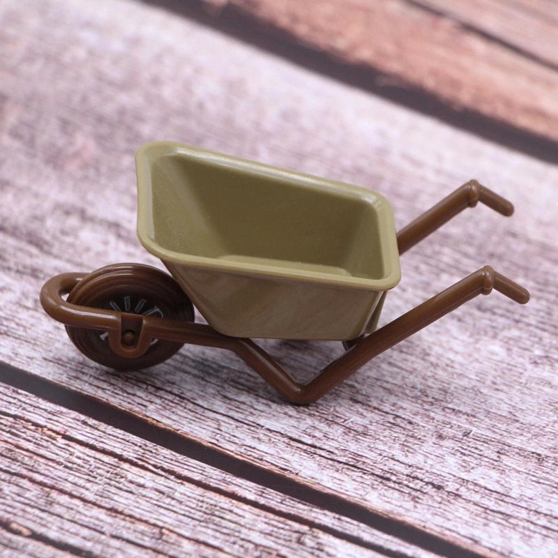 1Pc 1:12 Dollhouse Miniature Cart Trolley Mini Trailer Farm Tool Model Garden Furniture Decor Toy