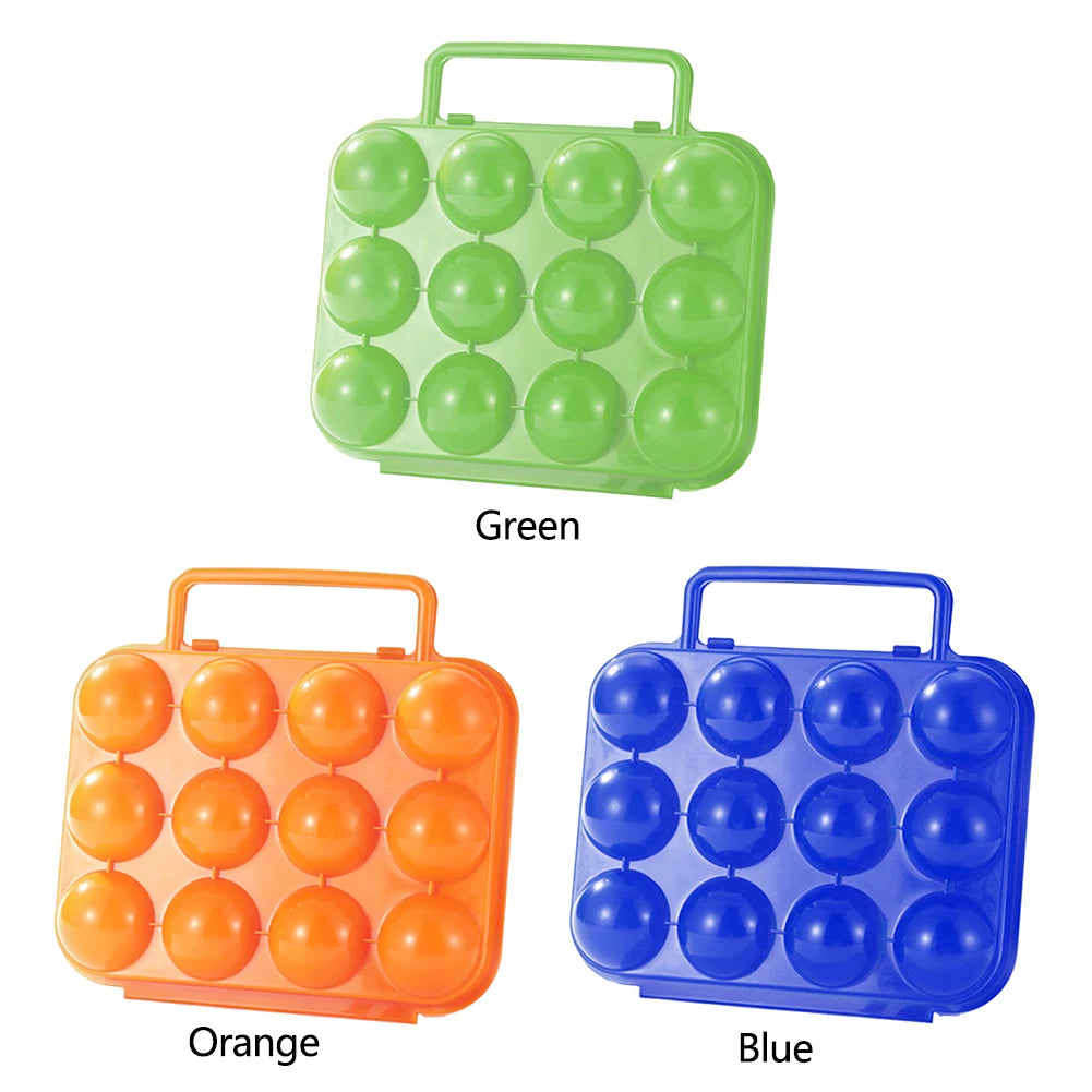 12 Grid Kitchen Organizer Case Portable Outdoor Eggs Carrier Protection Box