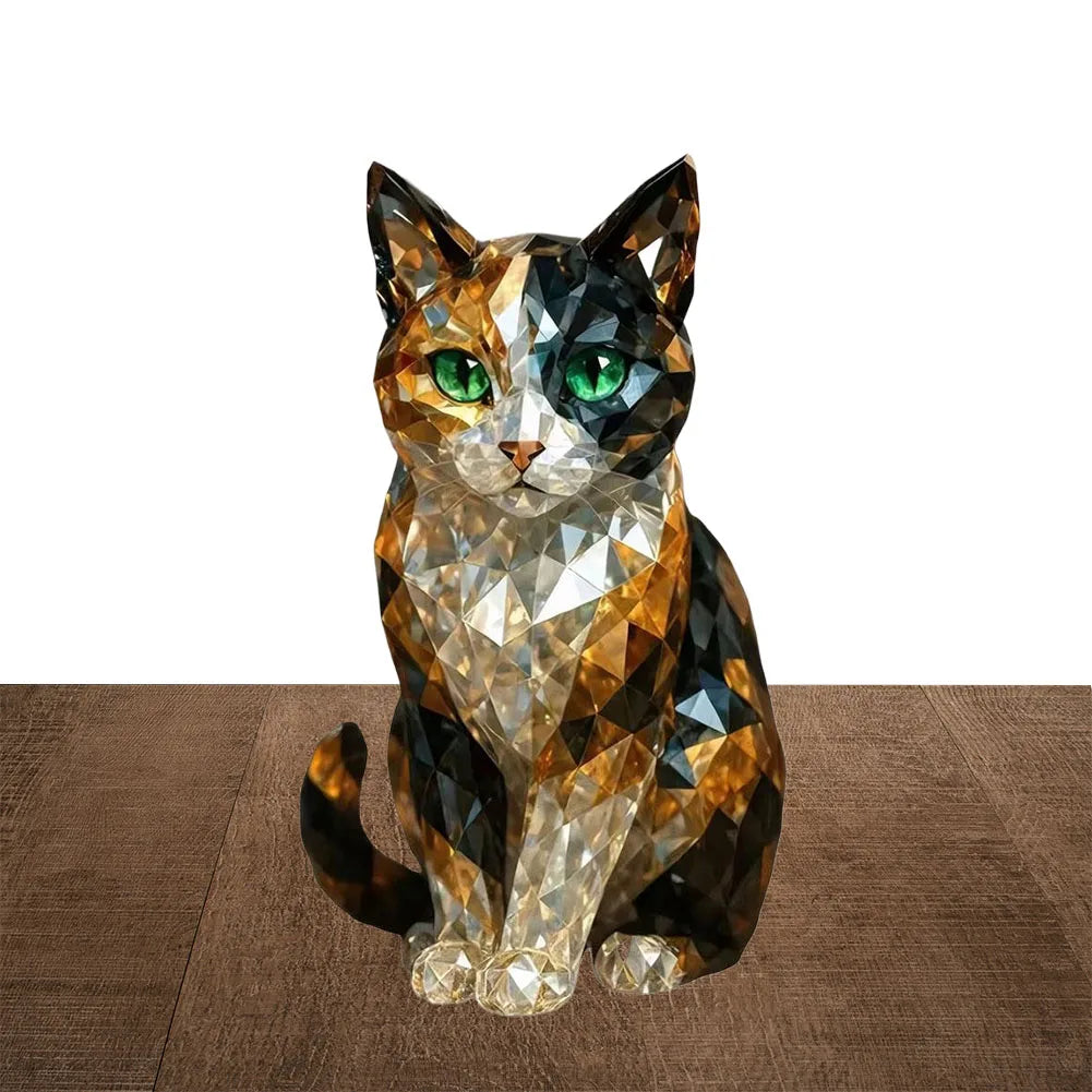 Creative Fake Crystal Mini Collectible Art Clear Statue Resin Animal Artwork Sculpture for Home Office Shelf Desk Table Decor