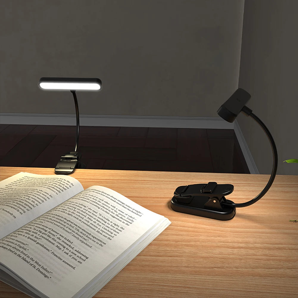 LED Music Stand Light with Flexible Neck Clip On Reading Light Touch Stepless Dimming Clip On Book Lamp for Home Office