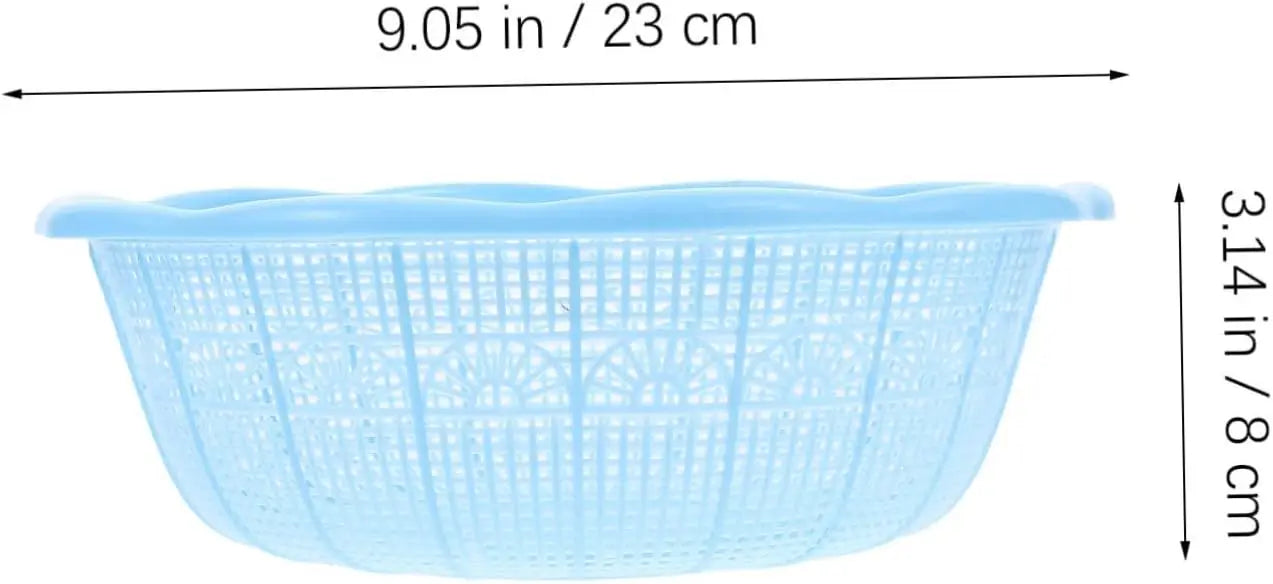 Multifunctional Plastic Rice Washing Basket Set 4pcs Colander for Fruits and Vegetables Sturdy Kitchen Tools Handle for Easy Dr