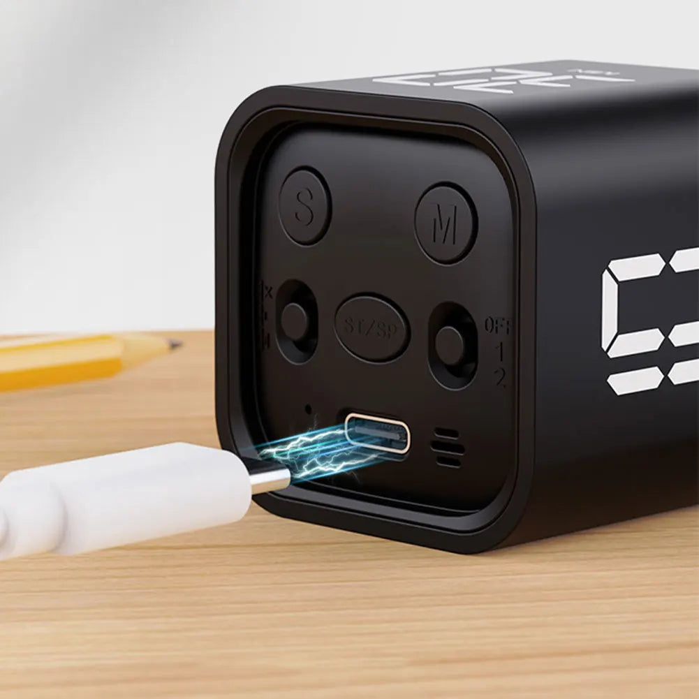 Productivity Cube Timer 5/10/30/60 Minutes and Countdown Mini Digital Timer Countdown Timer for Tasks Work Study Kitchen