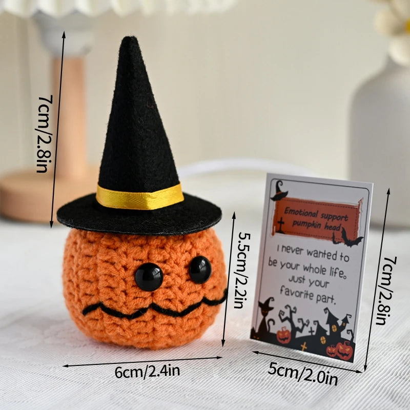 Halloween Pumpkins Crochet Punpkin Ghost Sunflower Desktop Ornament Decoration Halloweren Gift Potted Plant Summerween