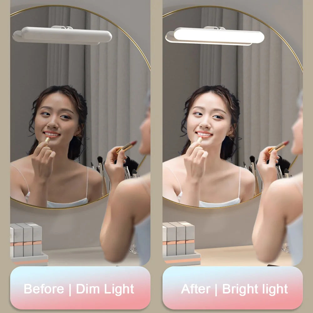 Wireless Magnetic Cabinet Lights Battery Operated LED Eye Protection Light Adjustable Color Brightness & Angle for Home Bathroom