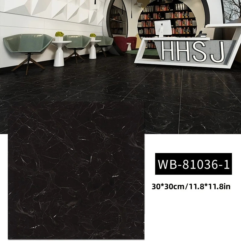 30PCS Peel - off Thickened Floor Stickers: Imitation Marble for Furniture Decoration