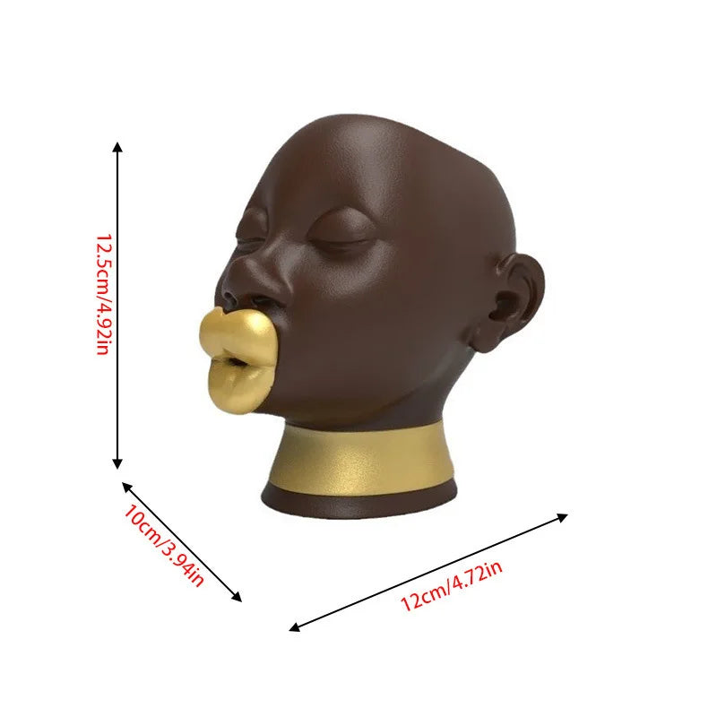 Decoration Big Lips Black Creative Home Decoration Art Sculpture Resin Decoration Gift Home Decoration Gift