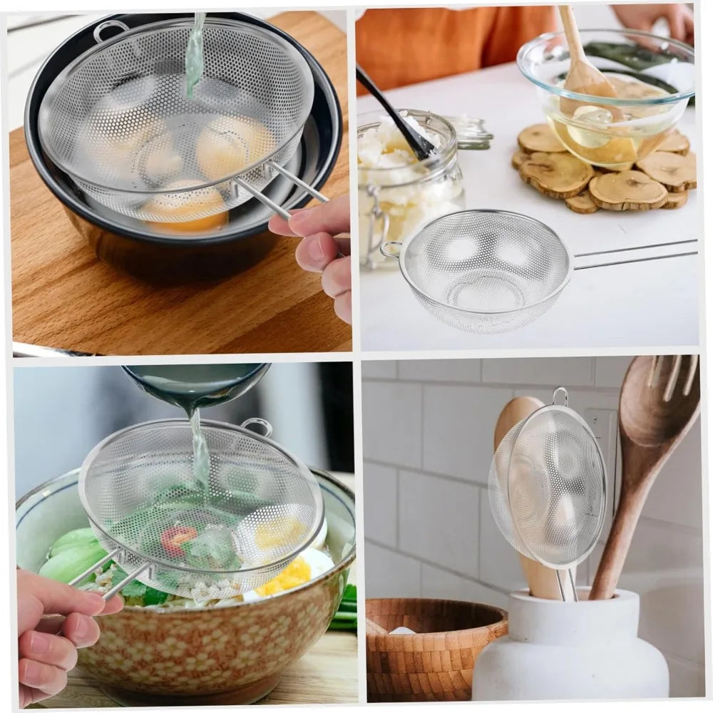 Stainless Steel Filter Basket Fine Mesh Strainer for Kitchen Fruit Vegetable Rice Wash Colander Basket