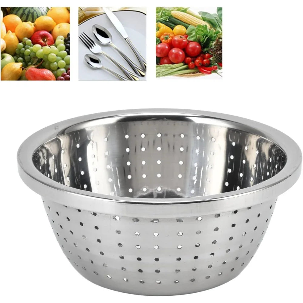 Vegetable Washing Basket, Rustproof Fruit Washing Basket, Stainless Steel Veggie Washing Bowl, Multifunction Kitchen Colander fo