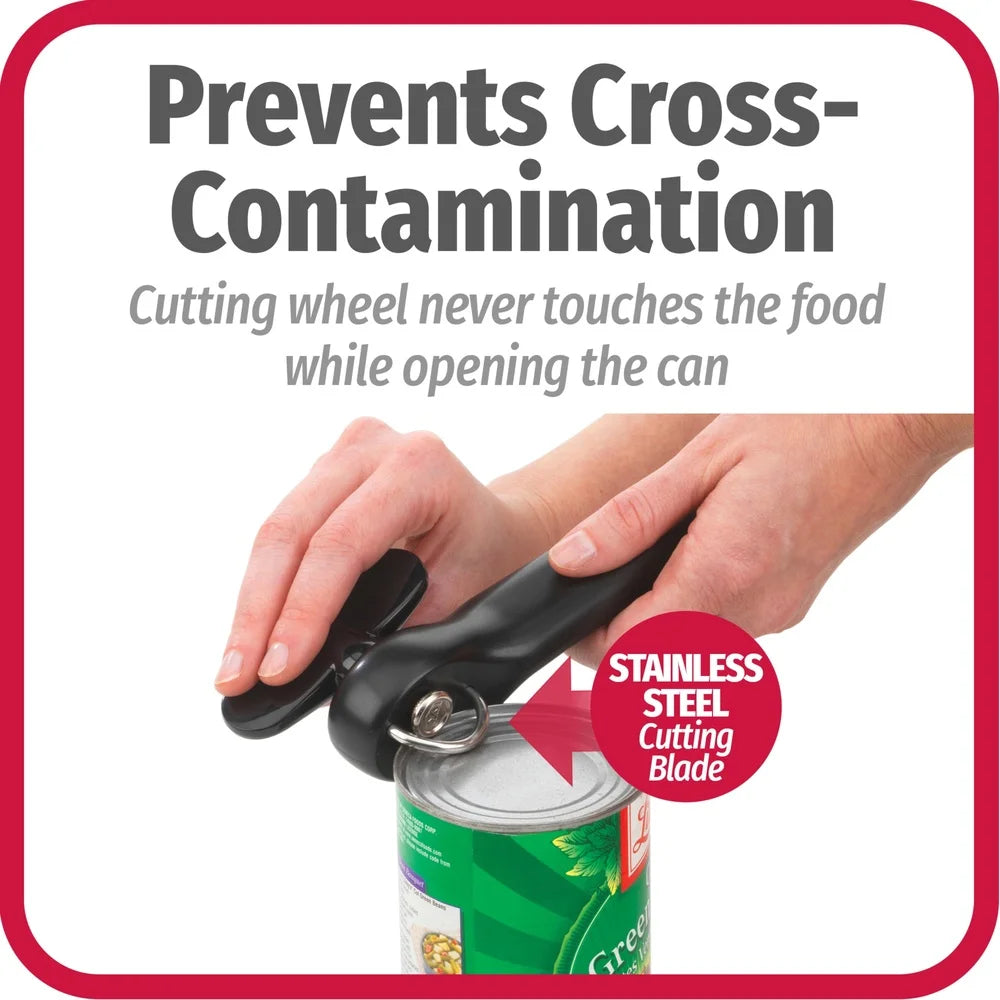Safe Cut Manual Can Opener Smooth Edge Design Easy Use No Cross Contamination Ideal Kitchen Cooking Accessories Easy Twist