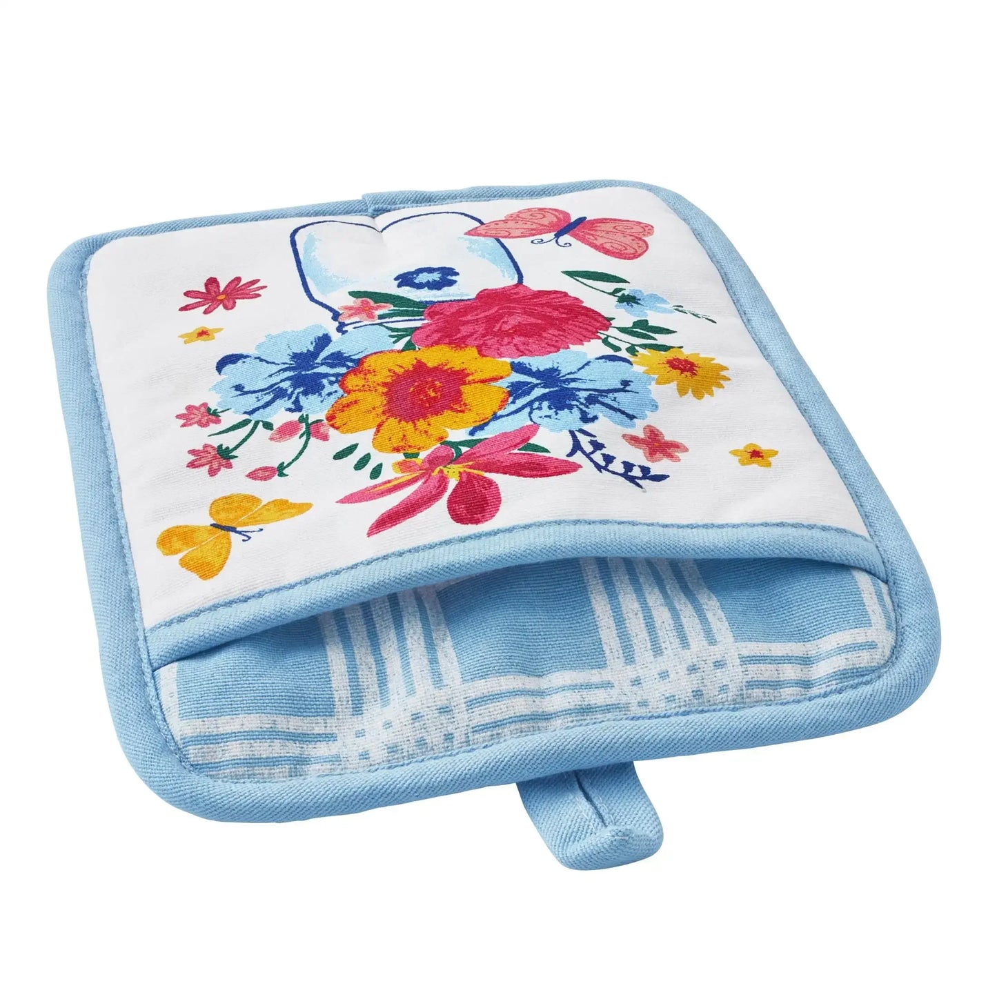 The Pioneer Woman Flowering Frontier Kitchen Towel, Oven Mitt & Pot Holder Set, Multicolor, 3 Pieces