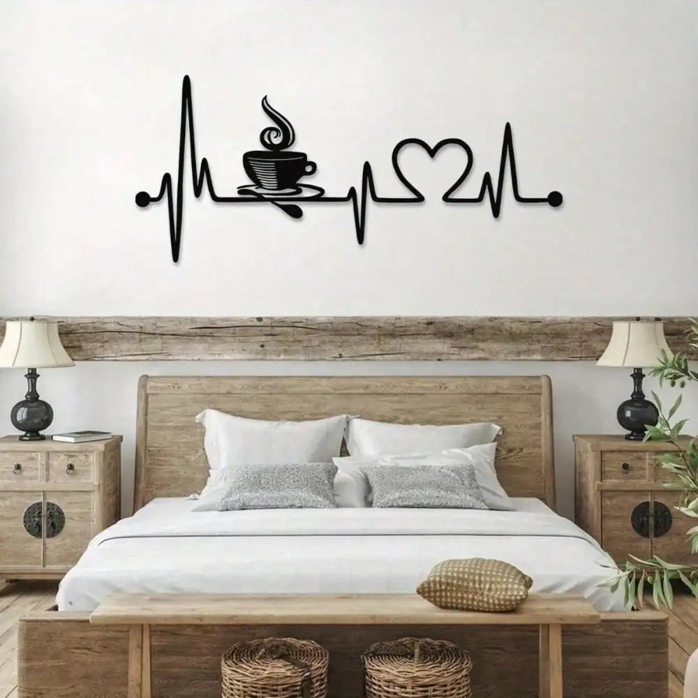 Music & Love Metal Wall Art - Couple-Themed Decor for Indoor/Outdoor Use. Ideal Anniversary Gift for room, or Dining Room.