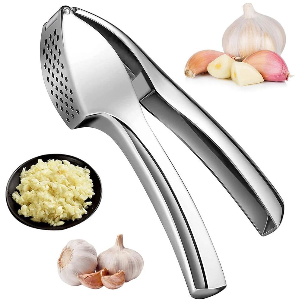 Garlic Mincer Tool Garlic Press Detachable for Easy Cleaning Super Easy To Use Garlic Presser with Easy-Squeeze Ergonomic Handle