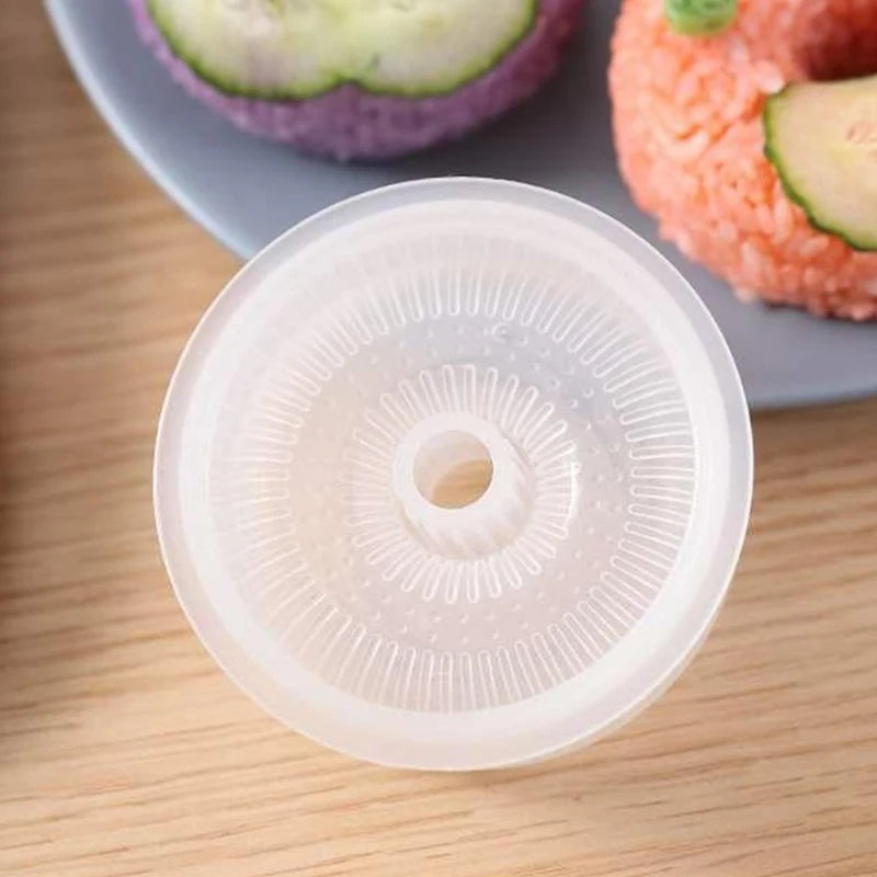 2PCS Creative Sushi Donut Shape Maker Rice Ball Mold Home Non-Stick Rice Mold