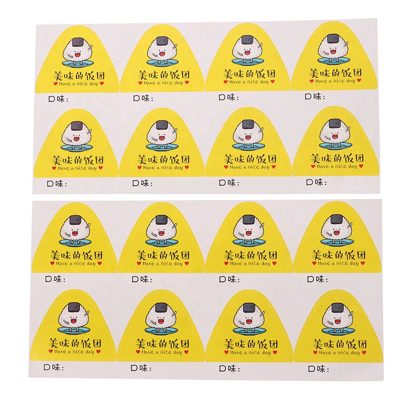 80Pcs Triangle Rice Ball Packing Bag Stickers Nori Seaweed Onigiri Sushi Bag Stickers Sushi Making Mold Tools Bento Accessories