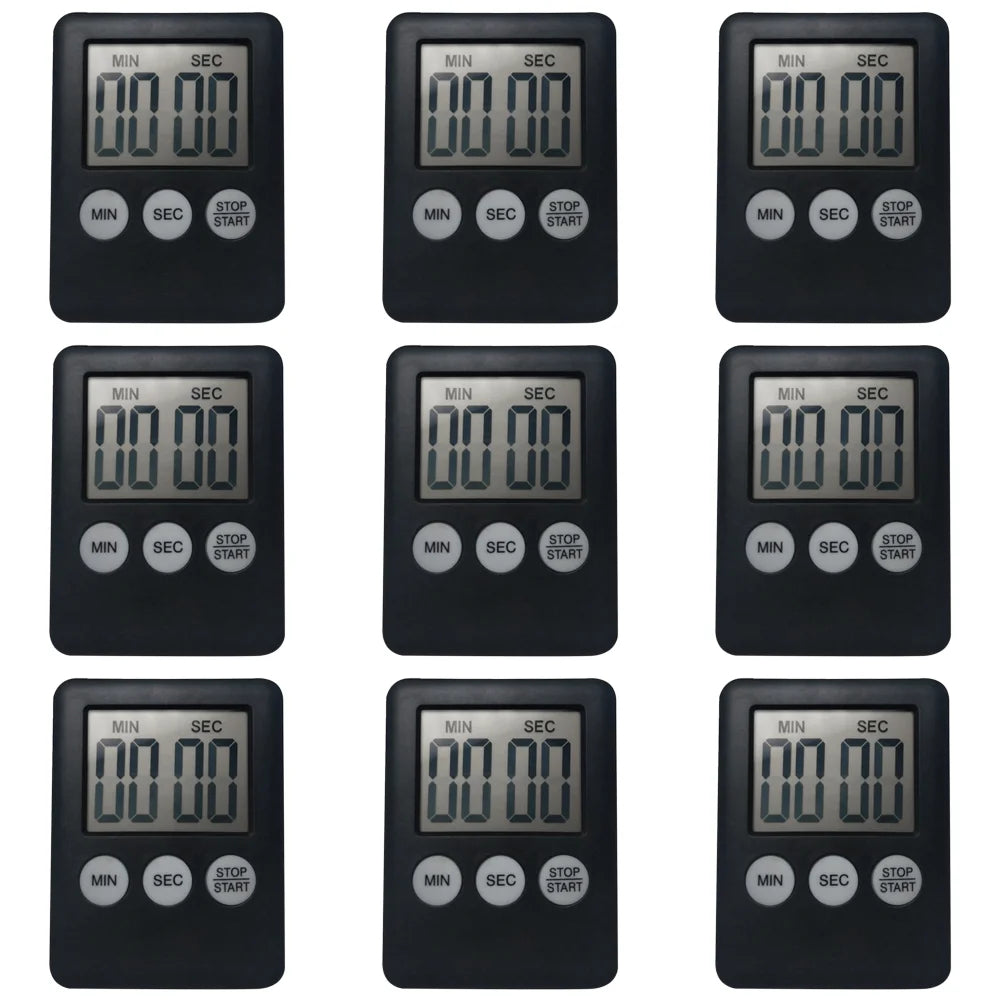 10-1PC Mini Electronic Timer Stopwatch LCD Display for Sports Exercise Baking Cooking Digital Timer Multi-Function Kitchen Timer