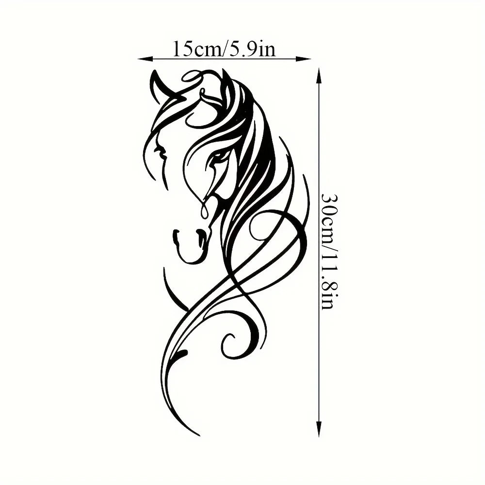 Modern Abstract Horse Metal Wall Sculpture – Industrial Decor – Halloween, Christmas Gift