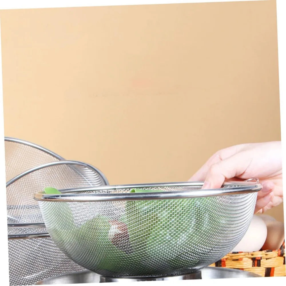 Stainless Steel Strainer Basket Versatile Kitchen Drainer for Fruits and Vegetables Material for Easy Washing and Rinsing for C