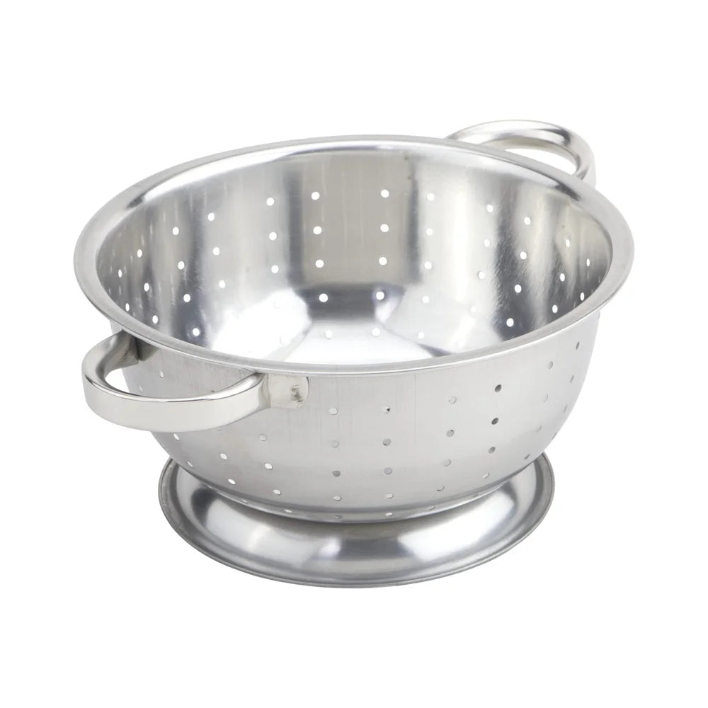Pro StainlessSteel Colander 3qt Pasta Drain Fruits Vegetables Beans Kitchen Tool