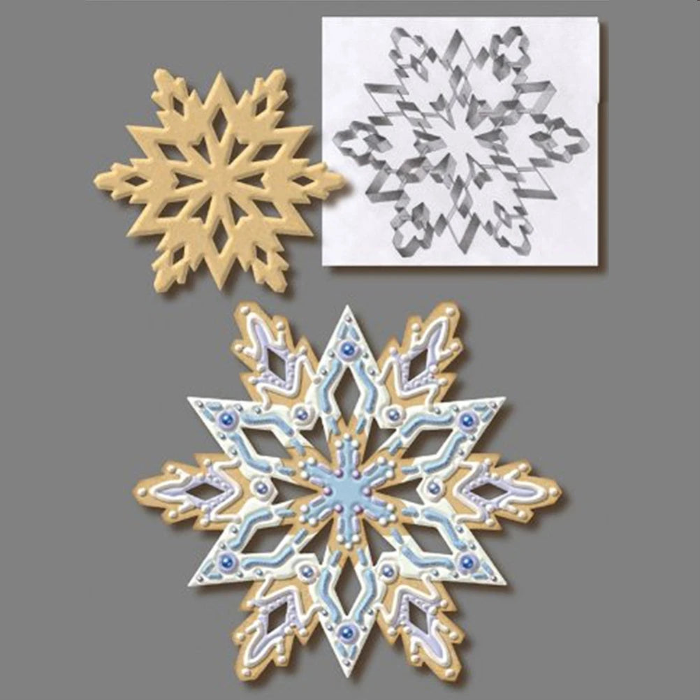 3D Snowflake Cake Mold Stainless Steel Baking Mold Multipurpose Kitchen Baking Tools Snowflake Cake Mold