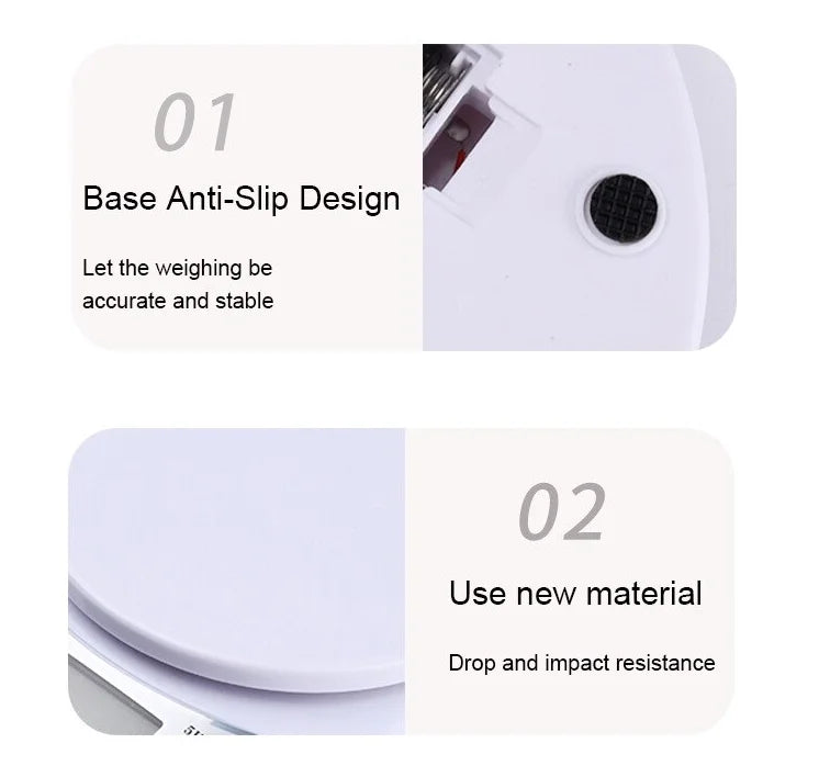 1pc 5kg Portable Digital Scale Scales Food Balance Measuring Weight Kitchen LED Electronic Scales