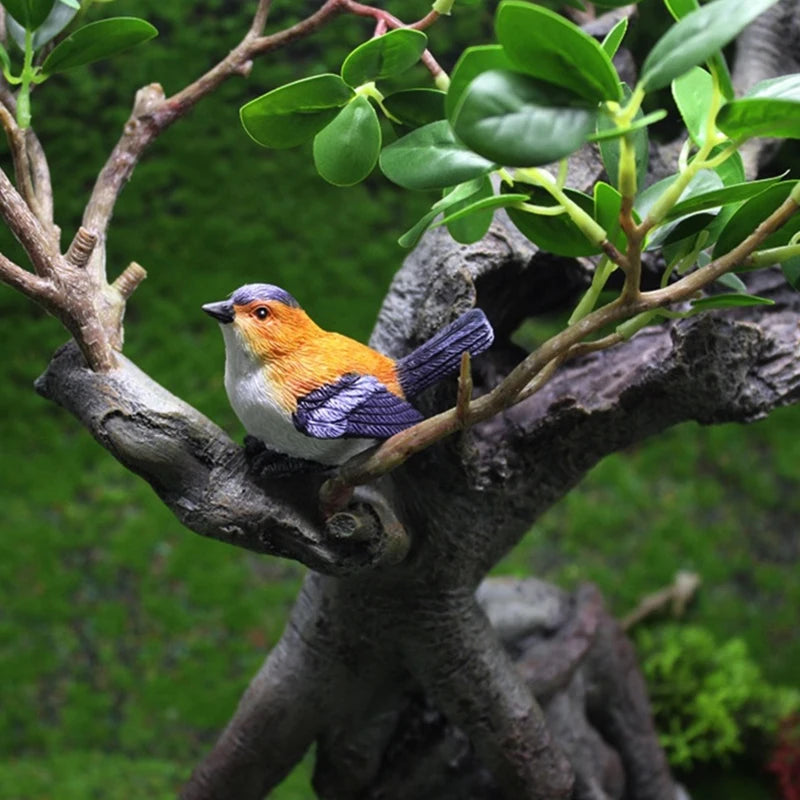 Birdie Figurines Gardening Ornaments 4Pcs/Set Bird's Nest Bird Eggs Landscape Mini Bonsai Simulation Model Dollhouse Decor