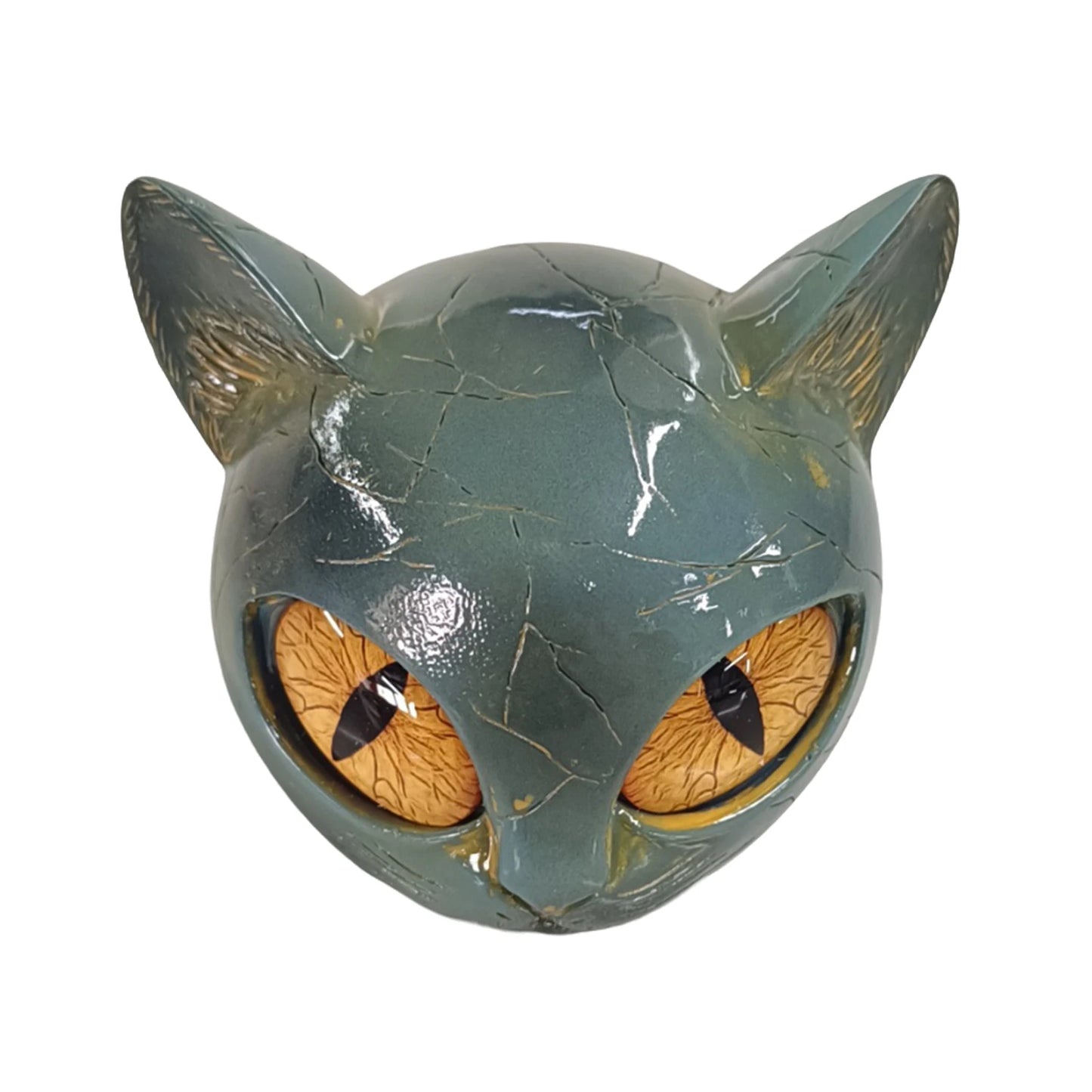 Decorative Cat Stone Figurine Marble Texture Cat Stone Kitten Sculpture for Keepsake Gift Office Desk Decor