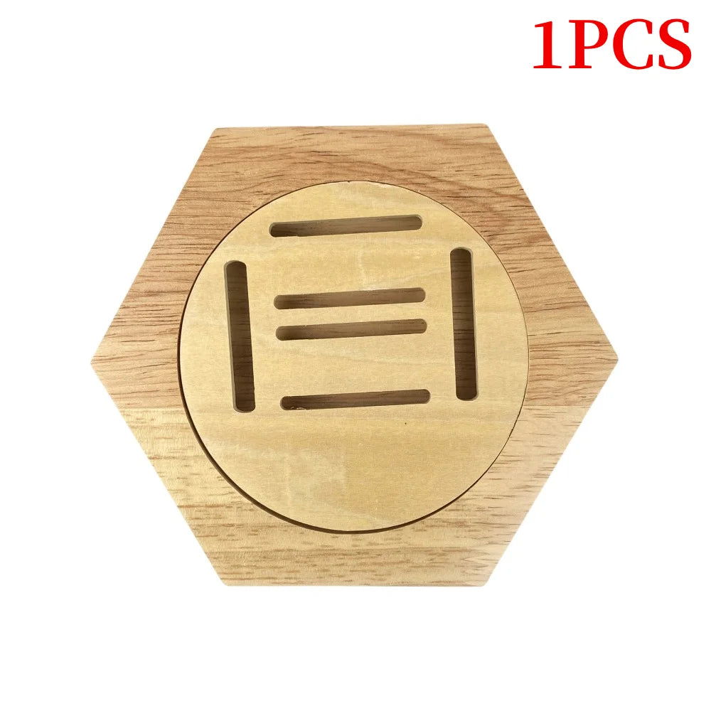 1-10PCS Honeycomb Combination Medal Display Stand Building Block Toys Hexagonal Wood Medal Rack Creative Splicing Wall Decor