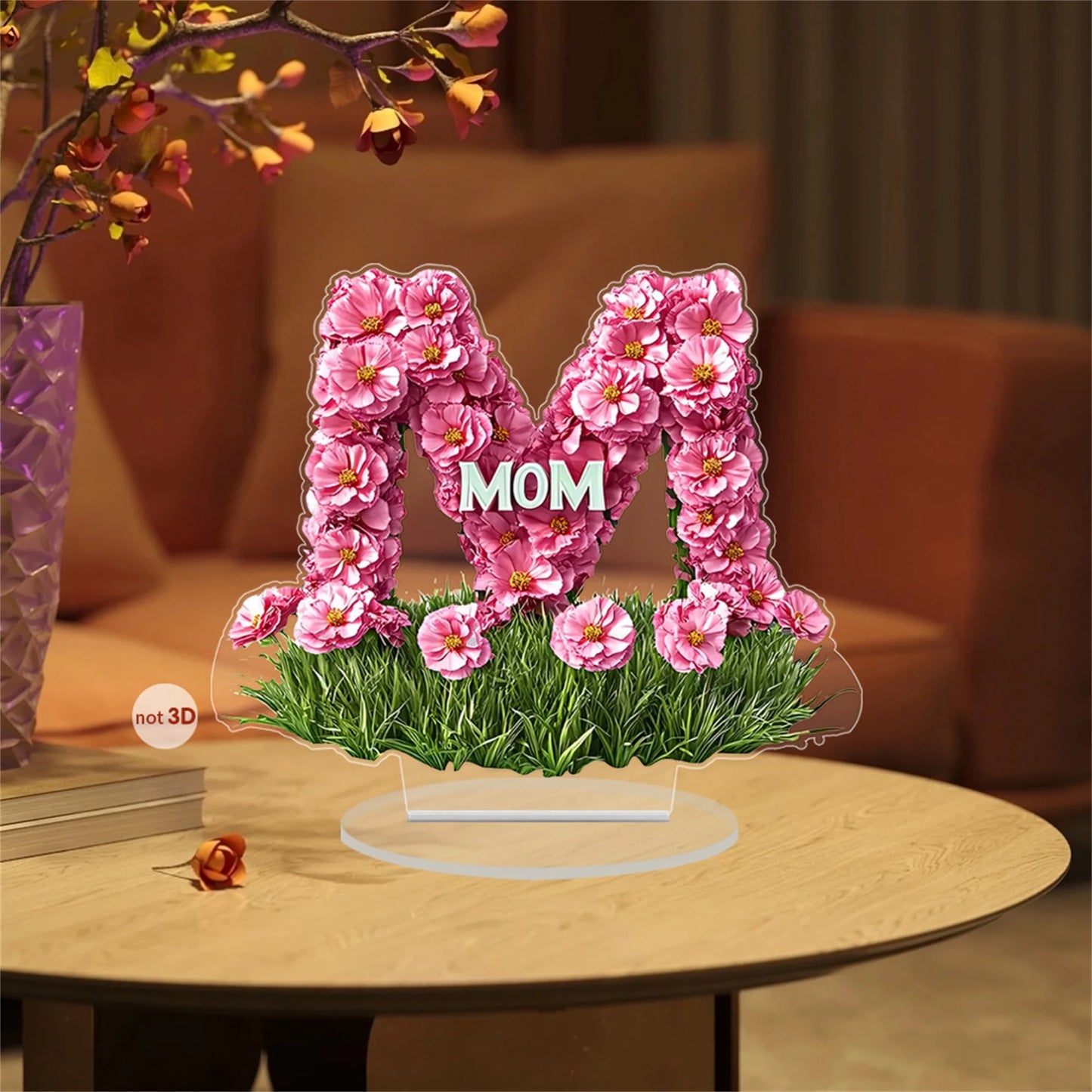 Mother s Day Decorative Acrylic Heart Flower Star Wall Hanging Ornaments for Kitchen Dining Room Bathroom Garden Patio Outdoor