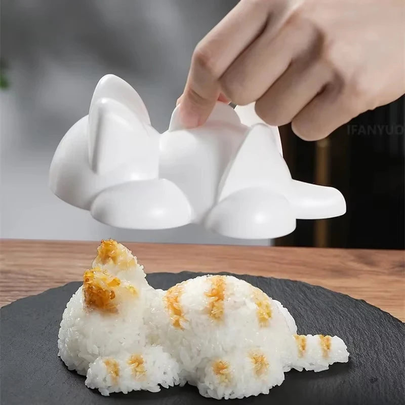1 Piece DIY Rice Ball Sushi Molds Cute Cartoon Cat Mold Kids Rice Mashed Potato Pumpkin Mash Baking Supplies Kitchen Accessories