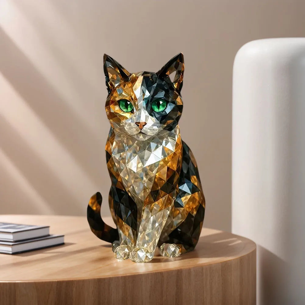 Creative Fake Crystal Mini Collectible Art Clear Statue Resin Animal Artwork Sculpture for Home Office Shelf Desk Table Decor